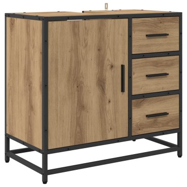 vidaXL Σετ Επίπλων Μπάνιου 3 τεμ. Artisan Oak Επεξεργασμένο Ξύλο