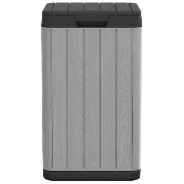 vidaXL Κάδος Απορριμμάτων Εξωτερ. Χώρου Γκρι 38x38x65 εκ. Πολυπρ/λένιο
