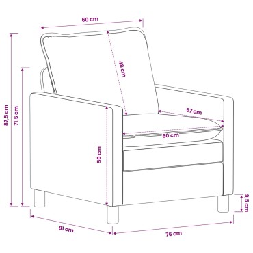 vidaXL Σετ Καναπέ 2 τεμ. Κρεμ Πολυεστέρας 126x81x87,5cm  Διθέσιος