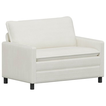 vidaXL Σετ Καναπέ 2 τεμ. Κρεμ Πολυεστέρας 126x81x87,5cm  Διθέσιος
