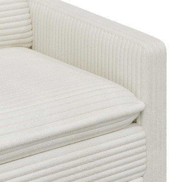 vidaXL Σετ Καναπέ 2 τεμ. Κρεμ Πολυεστέρας 126x81x87,5cm  Διθέσιος