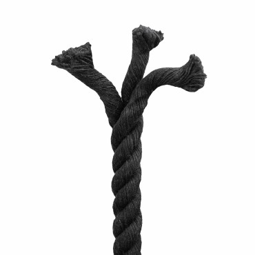 vidaXL Κωτόσχοινo 16 mm 25 m Μαύρο 100% Βαμβάκι