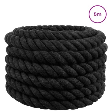 vidaXL Σχοινί Μαύρο 3,6 x 3,6 x 500 εκ Βαμβάκι