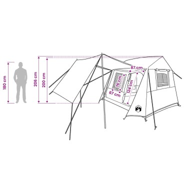 vidaXL Σκηνή τούνελ Μπλε 275 x 240 x 200 cm