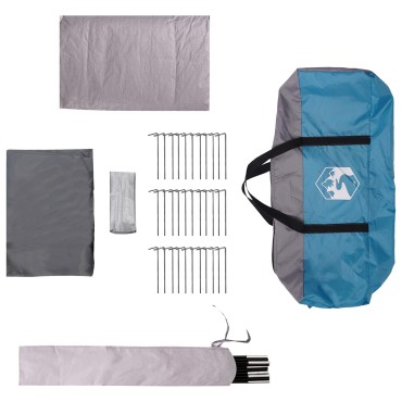 vidaXL Σκηνή τούνελ Μπλε 675 x 392 x 210 cm