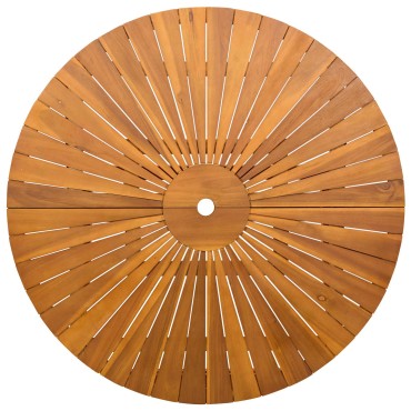vidaXL Αναδιπλούμενο Τραπέζι Κήπου Φυσικό 110x75cm 1 τεμ.
