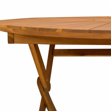 vidaXL Αναδιπλούμενο Τραπέζι Κήπου Φυσικό 110x75cm 1 τεμ.
