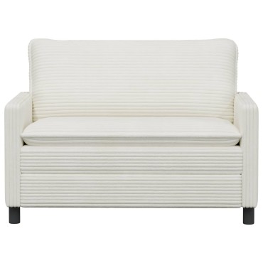 vidaXL Καναπές Κρεμ 126x81x87,5cm Πολυεστέρας