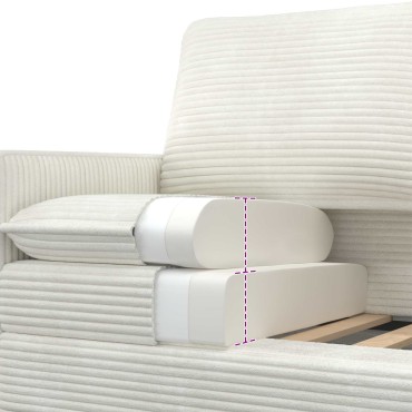 vidaXL Καναπές Κρεμ 126x81x87,5cm Πολυεστέρας