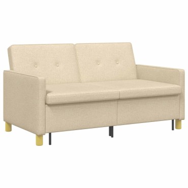 vidaXL Καναπές Κρεβάτι Κρεμ Ύφασμα 154x94,5x80,5cm 1 τεμ. Γωνιακός