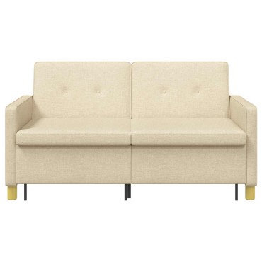 vidaXL Καναπές Κρεβάτι Κρεμ Ύφασμα 154x94,5x80,5cm 1 τεμ. Γωνιακός