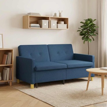 vidaXL Καναπές Κρεβάτι Μπλε Ύφασμα 154x94,5x80,5cm 1 τεμ. Γωνιακός
