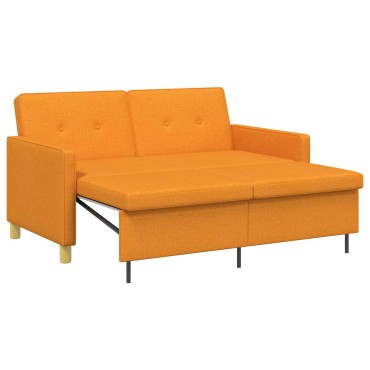 vidaXL Καναπές Κρεβάτι Σκούρο κίτρινο Ύφασμα 154x94,5x80,5cm 1 τεμ. Γωνιακός
