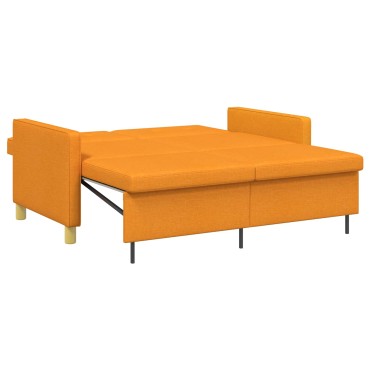 vidaXL Καναπές Κρεβάτι Σκούρο κίτρινο Ύφασμα 154x94,5x80,5cm 1 τεμ. Γωνιακός