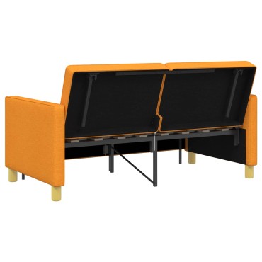vidaXL Καναπές Κρεβάτι Σκούρο κίτρινο Ύφασμα 154x94,5x80,5cm 1 τεμ. Γωνιακός