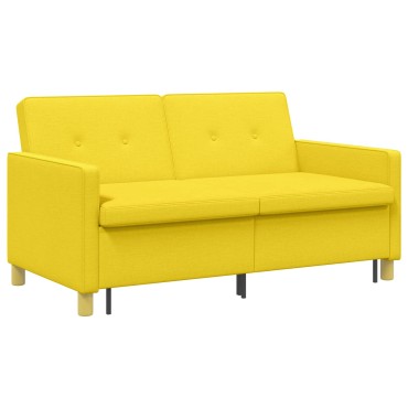 vidaXL Καναπές Κρεβάτι Απαλό Κίτρινο Ύφασμα 154x94,5x80,5cm 1 τεμ. Γωνιακός