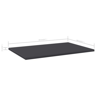vidaXL Ράφια Βιβλιοθήκης 8 τεμ. Γκρι 60x40x1,5cm από Μοριοσανίδα