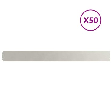 vidaXL Περιφράξεις γκαζόν 50 τεμάχια 10x103 cm από ανοξείδωτο ατσάλι
