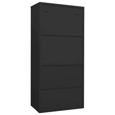 vidaXL Ντουλάπα Ανθρακί 80x50x180cm Ατσάλινη 1 τεμ.