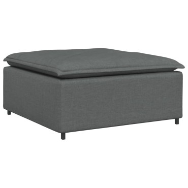 vidaXL Υποπόδιο Καναπέ Σκούρο Γκρι 100 x 100 x 48 εκ.
