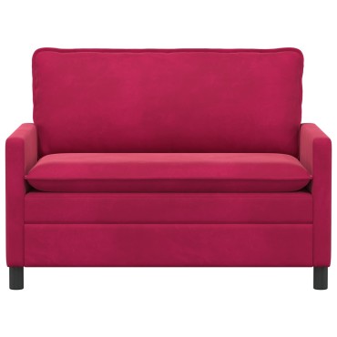 vidaXL Καναπές Κόκκινο 126x81x87,5cm Βελούδο