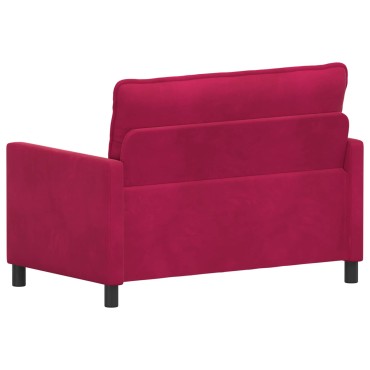 vidaXL Καναπές Κόκκινο 126x81x87,5cm Βελούδο