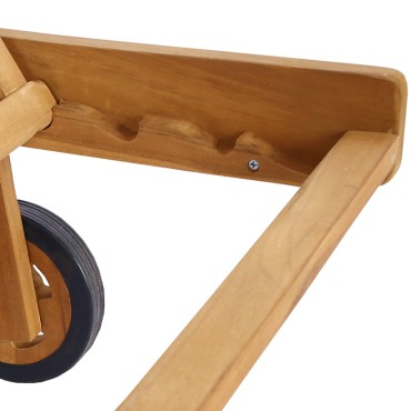 vidaXL Ξαπλώστρα Στερεό Ξύλο Τίκ Καφέ 200x59,5x35cm 1 τεμ.