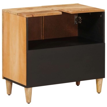 vidaXL Ντουλάπι νιπτήρα Καφέ 62x33x58cm Στερεό ξύλο μάνγκο