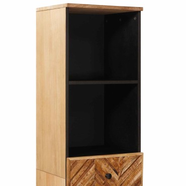 vidaXL Ντουλάπι Μπάνιου Καφέ 38x33,5x160cm Στερεό ξύλο μάνγκο