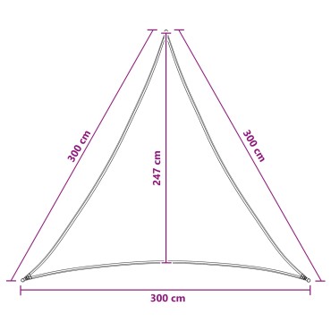 vidaXL Ικανότητα Σκίασης 3 x 3 x 3 m HDPE