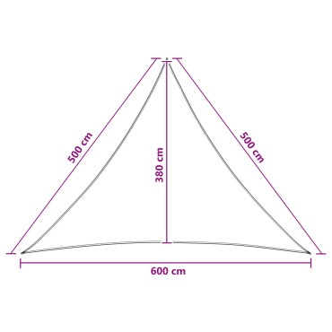 vidaXL Ικανότητα Σκίασης 5 x 5 x 6 m HDPE Τριγωνικός Μπλε και άσπρο