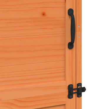 vidaXL Αποθήκη Κήπου Καφέ 59,5 x 56 x 176,5 εκ. Στερεό Ξύλο Πεύκου