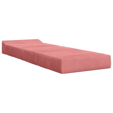 vidaXL Κρεβάτι Καναπέ Αναδιπλούμενο Ροζ 200x70x15cm Βελούδο