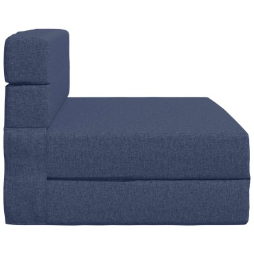 vidaXL Κρεβάτι Καναπέ Αναδιπλούμενο Μπλε 70x72x60cm Ύφασμα