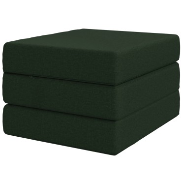 vidaXL Κρεβάτι Καναπέ Αναδιπλούμενο 75x63x45cm Σκούρο Πράσινο