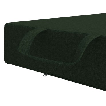 vidaXL Κρεβάτι Καναπέ Αναδιπλούμενο 75x63x45cm Σκούρο Πράσινο