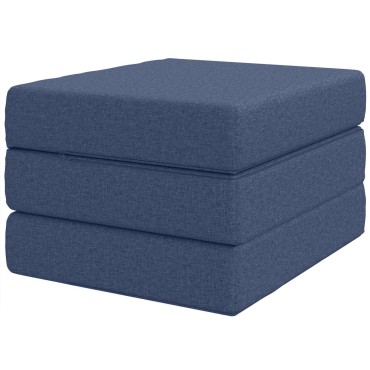 vidaXL Κρεβάτι Καναπέ Αναδιπλούμενο 75x63x45cm Μπλε
