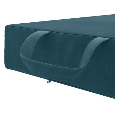 vidaXL Κρεβάτι Καναπέ Αναδιπλούμενο 75x63x45cm Μπλε