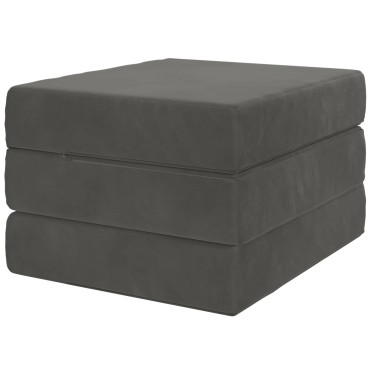 vidaXL Κρεβάτι Καναπέ Αναδιπλούμενο 75x63x45cm Σκούρο Γκρι