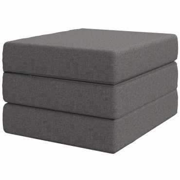 vidaXL Κρεβάτι Καναπέ Αναδιπλούμενο 90x63x45cm Ανοιχτό γκρι