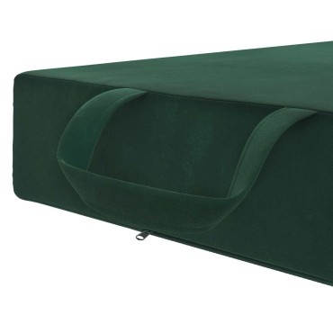 vidaXL Κρεβάτι Καναπέ Αναδιπλούμενο 90x63x45cm Σκούρο Πράσινο