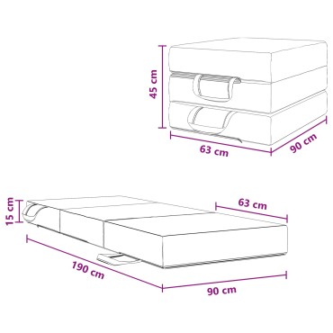 vidaXL Κρεβάτι Καναπέ Αναδιπλούμενο 90x63x45cm Ροζ