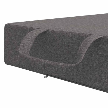vidaXL Κρεβάτι Καναπέ Αναδιπλούμενο 75x67x45cm Ανοιχτό γκρι