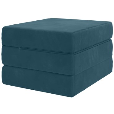 vidaXL Κρεβάτι Καναπέ Αναδιπλούμενο 75x67x45cm Μπλε