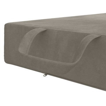 vidaXL Κρεβάτι Καναπέ Αναδιπλούμενο 75x67x45cm Ανοιχτό γκρι