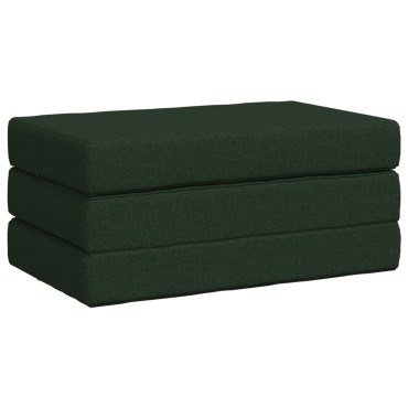 vidaXL Κρεβάτι Καναπέ Αναδιπλούμενο 80x67x45cm Σκούρο Πράσινο