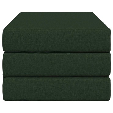 vidaXL Κρεβάτι Καναπέ Αναδιπλούμενο 80x67x45cm Σκούρο Πράσινο