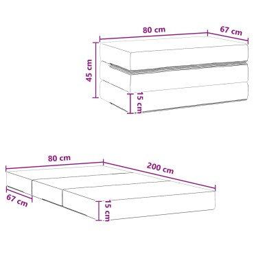 vidaXL Κρεβάτι Καναπέ Αναδιπλούμενο 80x67x45cm Σκούρο Πράσινο