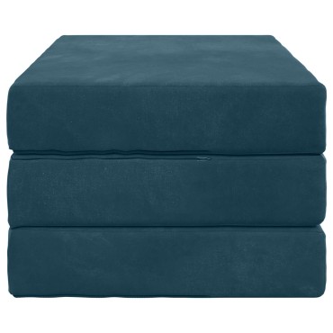 vidaXL Κρεβάτι Καναπέ Αναδιπλούμενο 80x67x45cm Μπλε