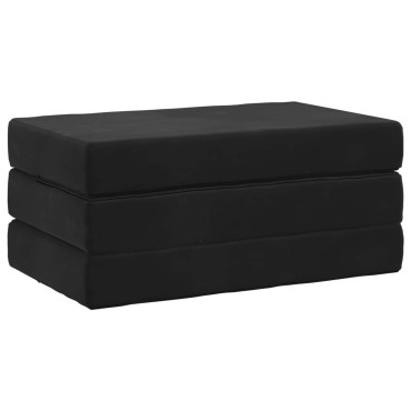vidaXL Κρεβάτι Καναπέ Αναδιπλούμενο 80x67x45cm Μαύρο